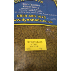 SCOPEX FLAVOUR FEEDER PELLETS ( 4mm ) ( DYNO BAITS ) 750g bag