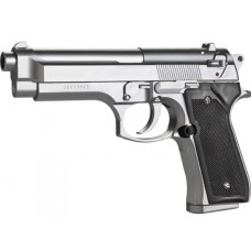 6mm AIRSOFT Pistol KWC M92 Airsoft Gas Blow Back Pistol ABS Version, Silver 6mm BB 12 shot